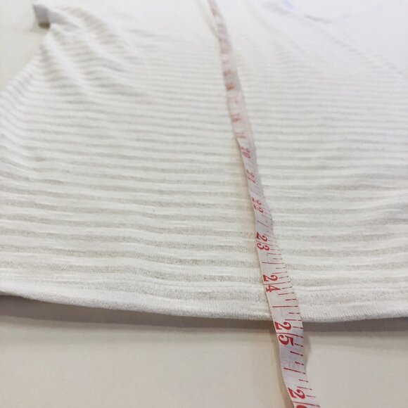 Gap Striped Semi Sheer Lightweight T-shirt Sz L Sleeveless V-Neck Cotton Blend - Picture 13 of 14